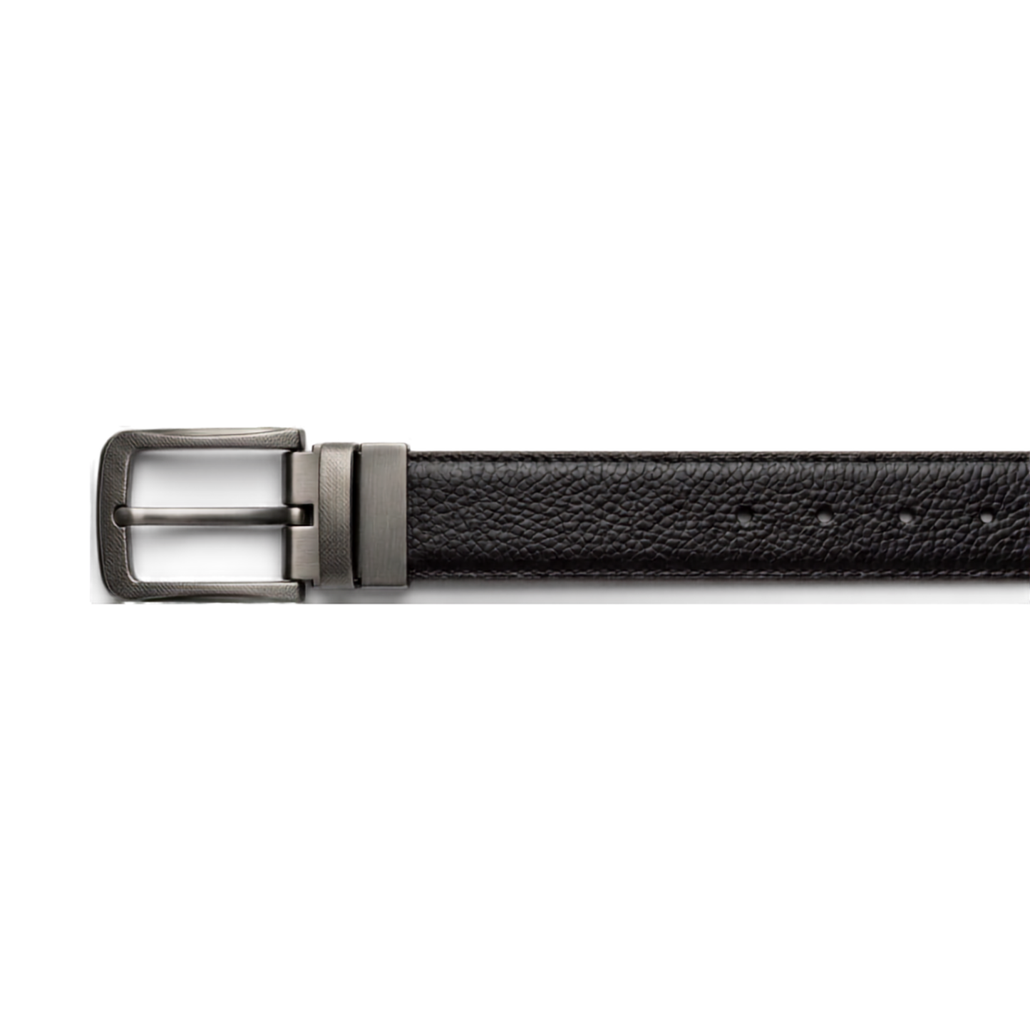 Black side of Hashmeers reversible cow leather belt
