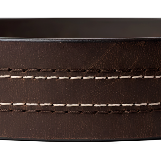 Brown Crazy Horse finish genuine buffalo leather belt by Hashmeers
