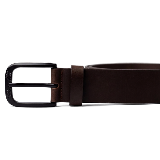 Genuine Buffalo Leather Belt - Aniline Brown, 40mm