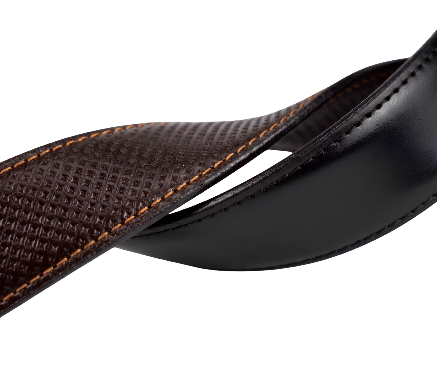Reversible Coated Leather Belt - Deep Ocean Pebble, Brown/Black