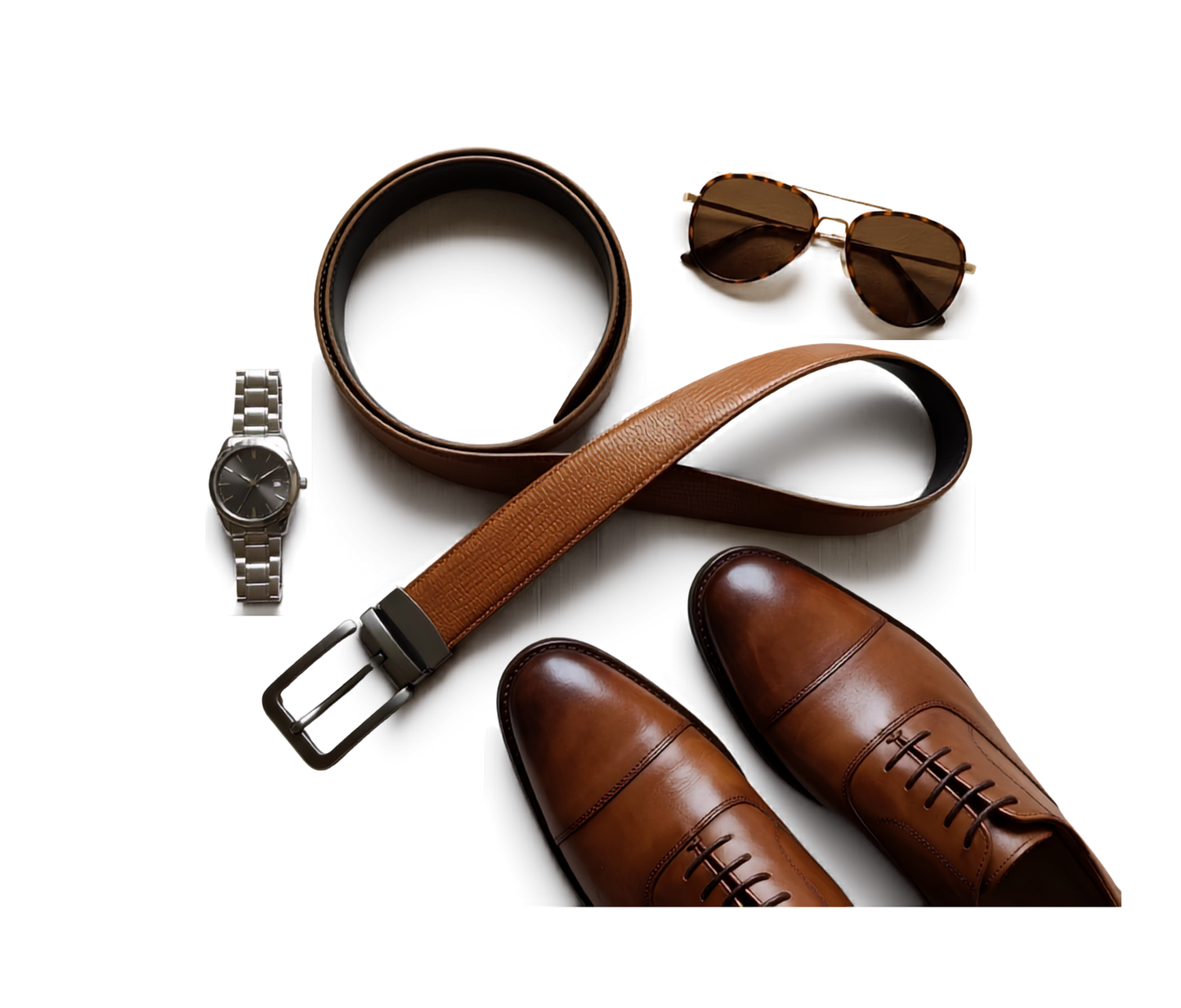 Men's Coated Leather Reversible Belt - Lizard Print, Tan/Black