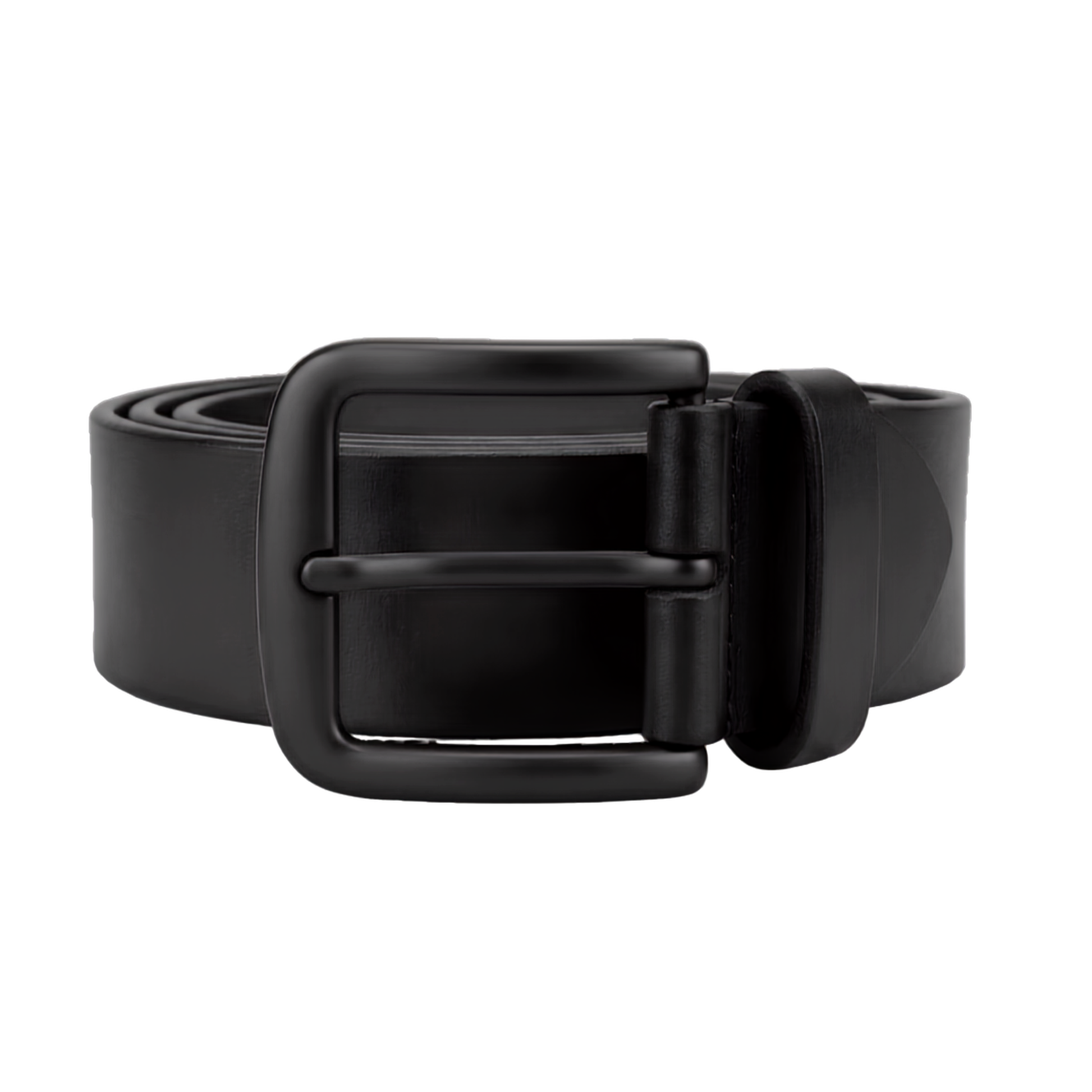 Black aniline genuine buffalo leather belt 40mm by Hashmeers