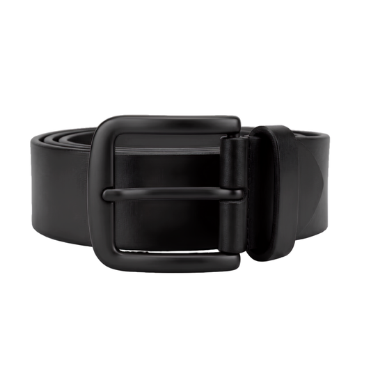 Black aniline genuine buffalo leather belt 40mm by Hashmeers