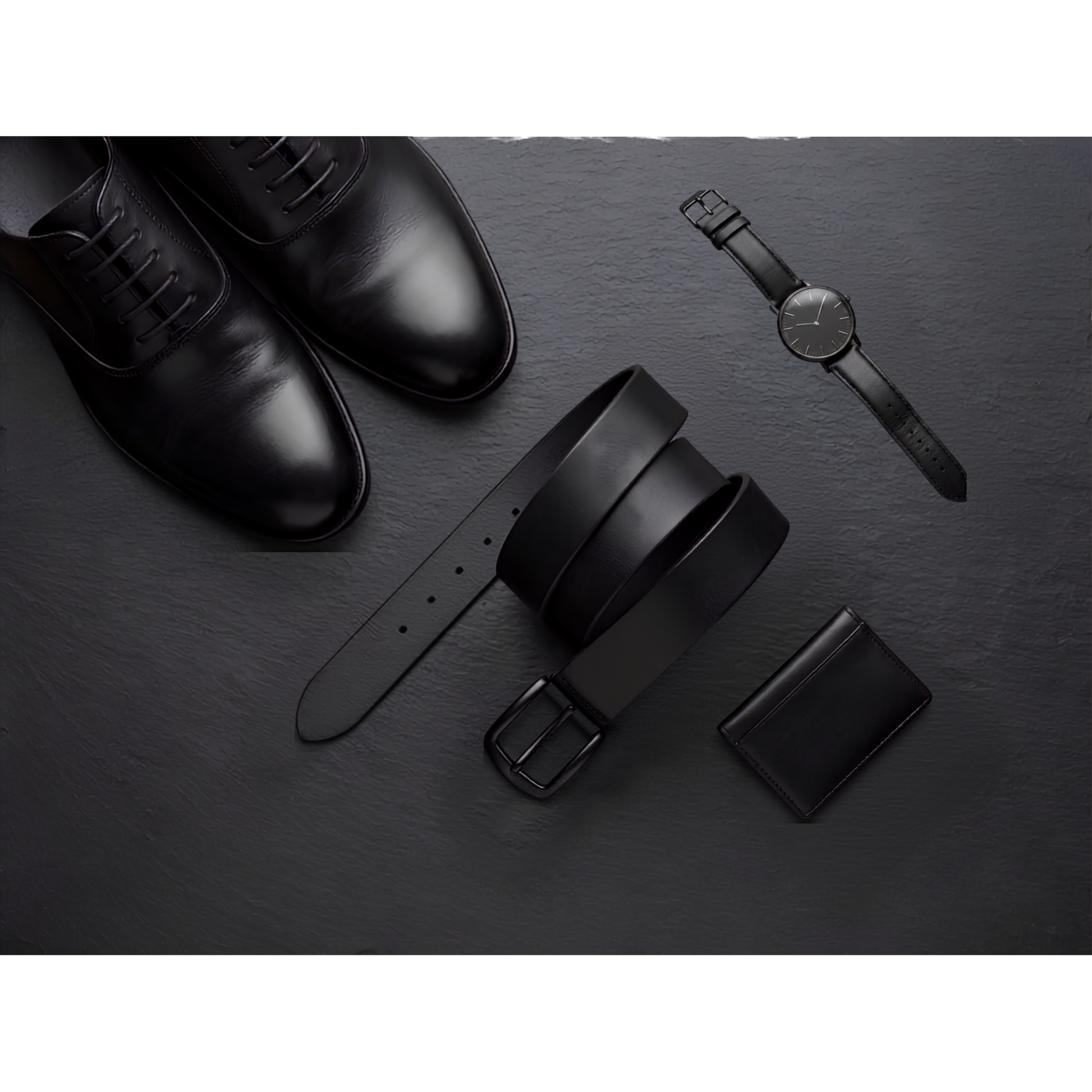 Black aniline genuine buffalo leather belt 40mm by Hashmeers - Black shoes, black belt, black watch, black purse. 